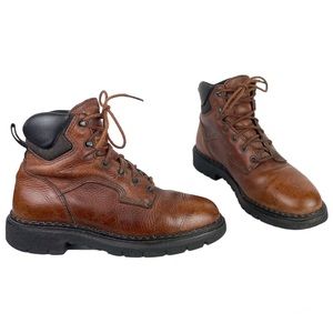 Red Wing Shoes Brown Leather Lace-Up Boots